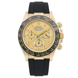 ROLEX DAYTONA 18K YELLOW GOLD CHAMPAGNE STICKS DIAL MEN WATCH 116518LN