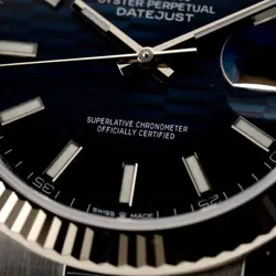 ROLEX Datejust 41 126334 Blue Fluted Motif Oyster Warranty 2023 Box/Paper