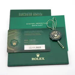 ROLEX Datejust 41 126334 Blue Fluted Motif Oyster Warranty 2023 Box/Paper