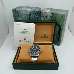 ROLEX SEA-DWELLER 16600 40MM STAINLESS STEEL BLACK DIAL AUTOMATIC MENS WATCH B&P