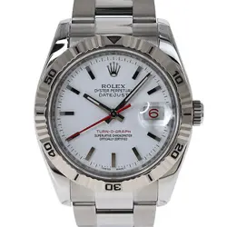 USED ROLEX DATEJUST TURNOGRAPH 116264 WHITE CASE: 36.0MM MEN'S WATCH #911530