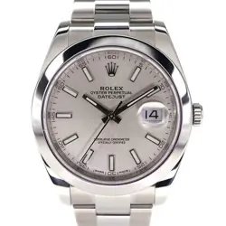 USED ROLEX DATEJUST 41 126300 SILVER CASE: 41.0MM MEN'S WATCH #91530
