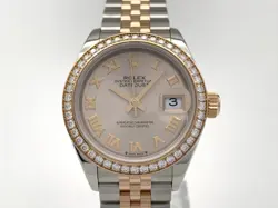 USED ROLEX DATEJUST 28 279381RBR PINK CASE SIZE 28.0MM LADIES WATCH #21111
