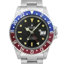USED ROLEX GMT MASTER 16750 BLACK CASE SIZE 40MM×40MM MEN'S WATCH #23011