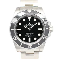 USED ROLEX SUBMARINER NON DATE 114060 BLACK MEN'S WATCH #271711