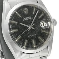 USED ROLEX Oyster Date 6694 Black Case Size 34mm×34mm Men's Watch #27711