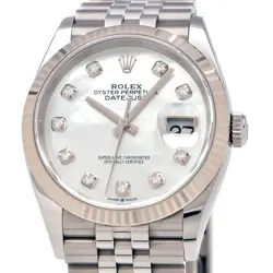 USED ROLEX DATEJUST 36 RANDOM NUMBER (2024) 126234NG WHITE MEN'S WATCH #21111