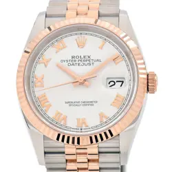 USED ROLEX DATEJUST 36 RANDOM NUMBER (2021) 126231 WHITE MEN'S WATCH #24611