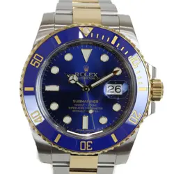 USED ROLEX SUBMARINER DATE 116613LB BLUE CASE SIZE 40MM MEN'S WATCH #26311