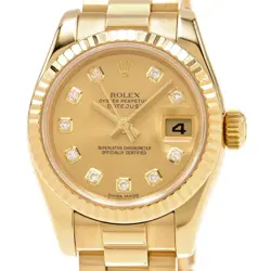 USED ROLEX DATEJUST RANDOM NUMBER (2011) 179178G GOLD LADIES WATCH #21111