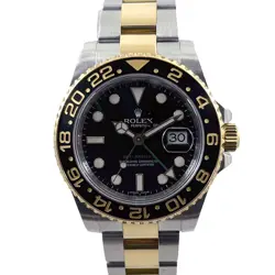 USED ROLEX GMT MASTER 2 116713LN BLACK CASE SIZE 40MM MEN'S WATCH #24311