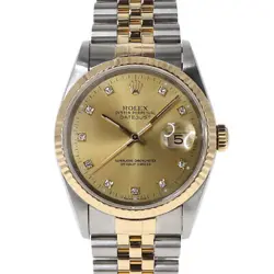 USED ROLEX DATEJUST 16233G GOLD CASE: 36.0MM BAND: 19.5CM MEN'S WATCH #915830