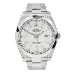 ROLEX DATEJUST II STAINLESS STEEL 41MM SILVER DIAL AUTOMATIC MEN’S WATCH 116300