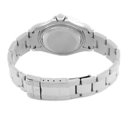 ROLEX YACHTMASTER 35 MIDSIZE STEEL PLATINUM MENS WATCH 168622