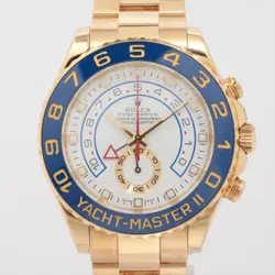 ROLEX YACHT-MASTER II 116688 YG AT WHITE DIAL 1 EXTRA LINK