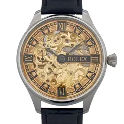 ANTIQUE MARRIAGE WATCH ROLEX 48MM + MEN'S WRISTWATCH ARRANGED AS A POCKET WATCH