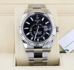 ROLEX SKY-DWELLER 42MM BLACK DIAL OYSTER BRACELET 326934 BOX & PAPERS 2018