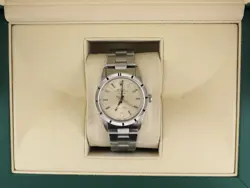 1995 ROLEX AIR-KING 14010 SILVER DIAL ENGINE TURNED SS OYSTER NO PAPERS 34MM