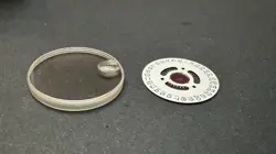Rolex Day Disc White and Crystal for Datejust Original Rolex Date Disk - Crystal