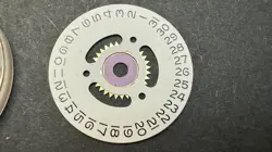 Rolex Day Disc White and Crystal for Datejust Original Rolex Date Disk - Crystal