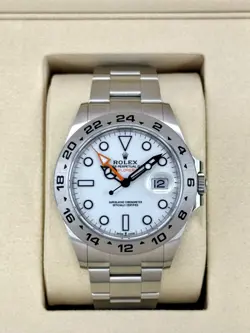 NEW 2025 ROLEX EXPLORER II 42MM 226570 STAINLESS STEEL WHITE DIAL