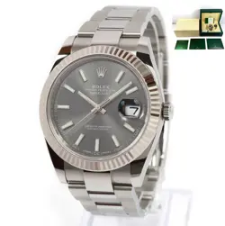 41MM RHODIUM FLUTED