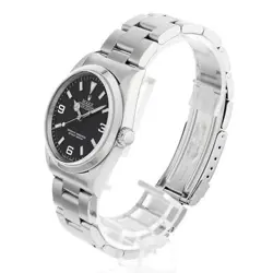 ROLEX EXPLORER I 14270 BLACK P NUMBER SECOND HAND MENS