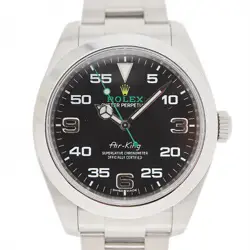 USED ROLEX AIR KING 116900 BLACK CASE: 40.0MM BAND: 18.5CM MEN'S WATCH #911030