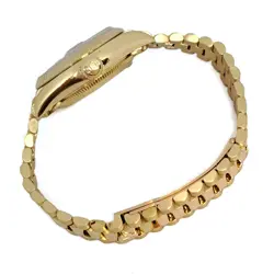 ROLEX DATEJUST 69178G 18K YELLOW GOLD CHAMPAGNE GENUINE 10P DIAMOND WOMEN WATCH