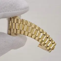 ROLEX DATEJUST 69178G 18K YELLOW GOLD CHAMPAGNE GENUINE 10P DIAMOND WOMEN WATCH