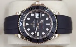 Rolex Yachtmaster 126655 Oysterflex Black Index Dial Rose Gold 40mm Dec 2022