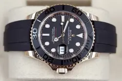 Rolex Yachtmaster 126655 Oysterflex Black Index Dial Rose Gold 40mm Dec 2022