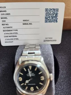 Vintage Rolex 5500 Explorer Caseback 1002 Cal 1520 eBay Auténtic Garanty Card