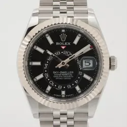 ROLEX SKY-DWELLER 336934 SS×WG AT BLACK DIAL JUBILEE BRACELET