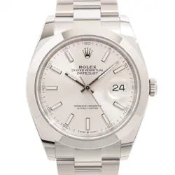 ROLEX DATEJUST 126300 SS AT SILVER-FACE 2 EXTRA LINKS
