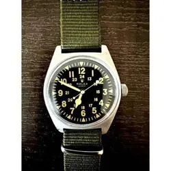 VINTAGE ROLEX MILITARY WATCH, HAND-ROLLED BLACK DIAL, VIETNAM WAR ERA