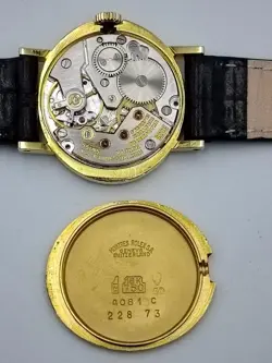 Auth Vintage Rolex Cellini 4081 18K Red Vignette Dial Manual Winding Lady Watch