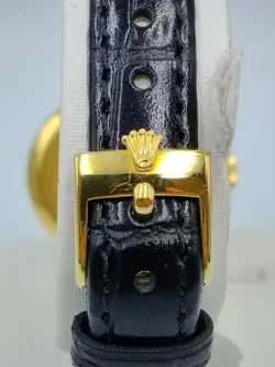 Auth Vintage Rolex Cellini 4081 18K Red Vignette Dial Manual Winding Lady Watch