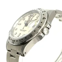 ROLEX Explorer II Ivory Dial Center Split Nth Series 16570 Watches Stainle...