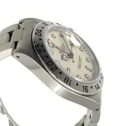 ROLEX Explorer II Ivory Dial Center Split Nth Series 16570 Watches Stainle...