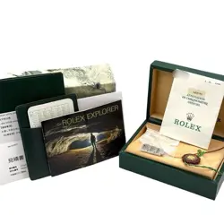 ROLEX Explorer II Ivory Dial Center Split Nth Series 16570 Watches Stainle...