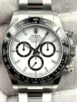 ROLEX COSMOGRAPH DAYTONA WHITE DIAL STAINLESS STEEL BRACELET 126500LN B&P 2024