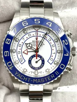 ROLEX YACHTMASTER II 44MM STAINLESS STEEL BRACELET 116680 BOX & PAPERS 2021