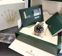 Rolex 116613LN Submariner Two Tone Black 40mm 2014 Box & Papers