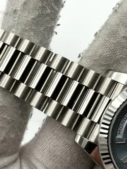 Rolex Day Date 40mm Ice Blue Baguette Dial Platinum Bracelet 228236 B&P 2024