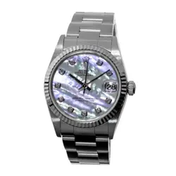 Rolex Datejust 31mm White Gold & Steel MOP Diamond Dial & Fluted Bezel 78274