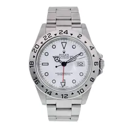 ROLEX EXPLORER II STAINLESS STEEL WHITE DIAL 40MM AUTOMATIC MENS WATCH 16570