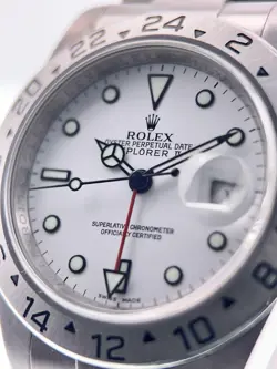 ROLEX EXPLORER II STAINLESS STEEL WHITE DIAL 40MM AUTOMATIC MENS WATCH 16570