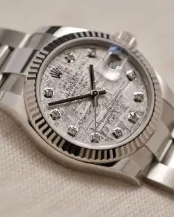 Rolex Datejust 178274 RARE Meteorite Diamond Dial 31mm Womens Watch w/ Papers