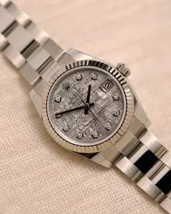 Rolex Datejust 178274 RARE Meteorite Diamond Dial 31mm Womens Watch w/ Papers